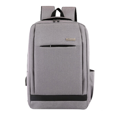 

Women Men Ladies Girl Solid Business Shoulder Backpack With USB Interface Bag