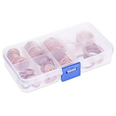 

120pcs Solid Copper Washers Flat Ring Sump Plug Oil Seal Car Accessories