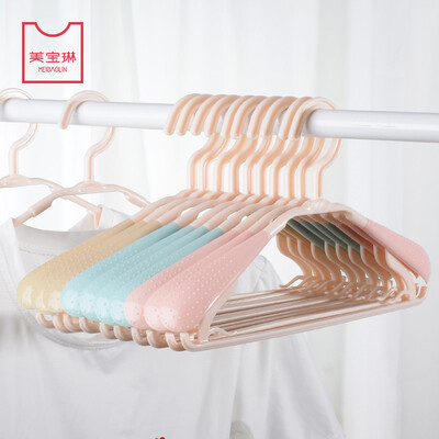 

Maybelline 10 household retractable plastic seamless hanger adult children universal drying rack
