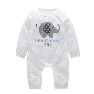 

Newborn Baby Cartoon Letters Cotton Warm Rompers O-Neck Winter Jumpsuit