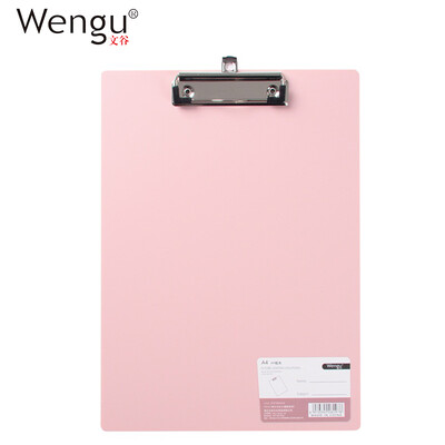 

Wengu wengu stationery board clip a4 small fresh folder board folder student writing pad clip can be hung pink PPF3-018A