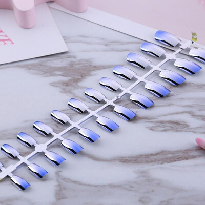 

24pcs 6 Colors Fake Nails ABS Artificial Flat Head Full Short Tips