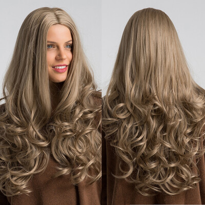 

〖Follure〗Waves Wig Glueless Wig Brown Women Heat-Resistant Synthetic Fiber Hair
