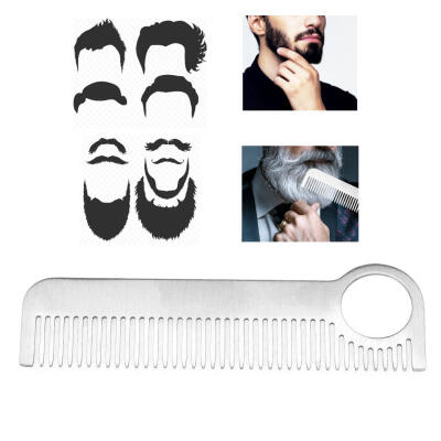 

Greensen Stainless Steel Men Beard Com Smooth Facial Hair Beard Care Tool for Male