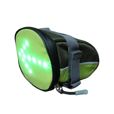 

Remote control bicycle seat bag LED signal bike saddle bag