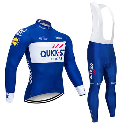

Cycling jersey 2018 pro team Quick step winter thermal fleece bicycle clothing set ropa ciclismo invierno bike jersey bib pants