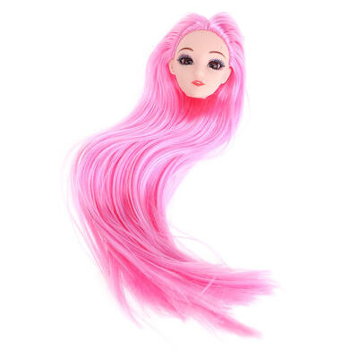 

Doll Heads Long Hair 3D Eyes Female Figure Baking Cake Mold DIY Heads Toy