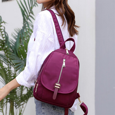 

Tailored Fashion Women Nylon Waterproof Large Capacity Student Backpack Travel Couple Bag