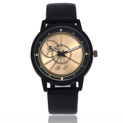 

Couple models gear belt watch rivet quartz watch