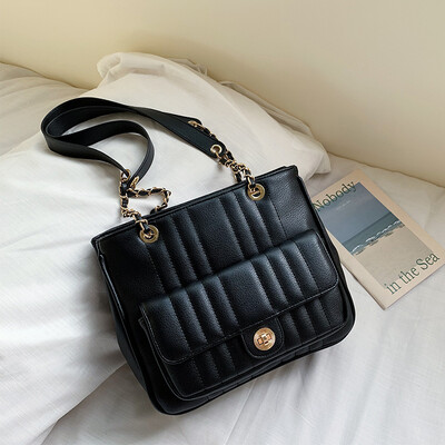 

High-end fashion big bag handbag 2019 new ladies casual shoulder bag wild ins chain messenger bag