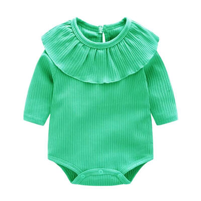 

Winter Baby Girls Rompers Princess Ruffle Collar Sweet Infants Jumpsuit