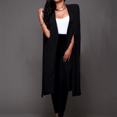 

Roseonmyhand Women Loose Long Cloak Blazer Coat Cape Cardigan Jacket Trench Outwear