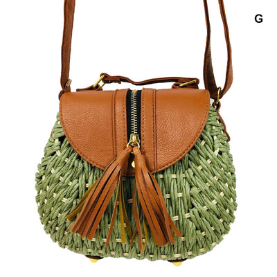 

Women Handmade Woven Flap Handbags Bohemian Style Summer Straw Bags Beach Rattan Crossbody Bags 2019 Fashion Shoulder Bags