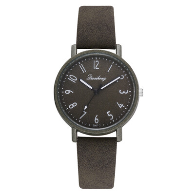 

New PU belt ladies solid color watch wish hot summer explosion retro quartz watch