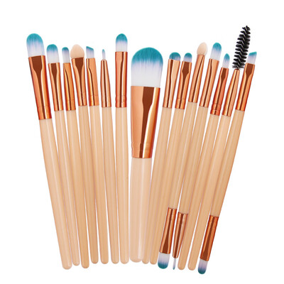 

Toponeto 15pcsset Makeup Brush Set tools Make-up Toiletry Kit Wool Make Up Brush Set