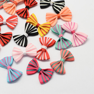

Handmade Woven Costume Accessories Grosgrain Bowknot Mixed Color 25x38x6mm about 500pcsbag