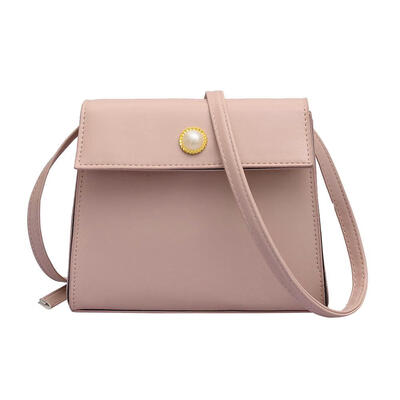 

PU Leather Women Pearl Messenger Bag Solid Color Crossbody Shoulder Bags