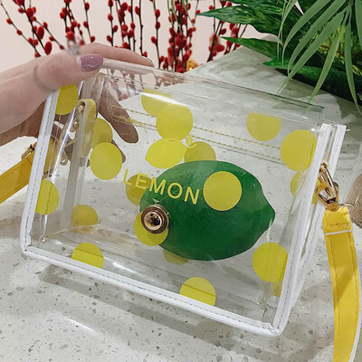 

Tailored Womens Fashion Wave Point Transparent Shoulder Bag Fruit Grain Crossbody Bag
