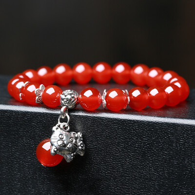 

Zodiac bracelet red female models wild fashion bracelets