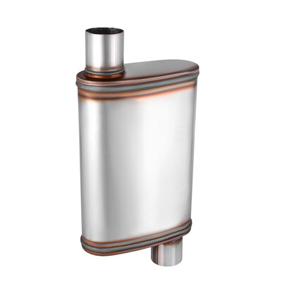 

Universal Exhaust Muffler Resonator Stainless Steel 25" Inlet Outlet Single
