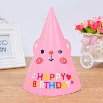 

FUNNYBUNNY Childrens Birthday Hat Adult Korean Paper Cartoon Party Birthday Cake Hat Children Birthday Party Decorations