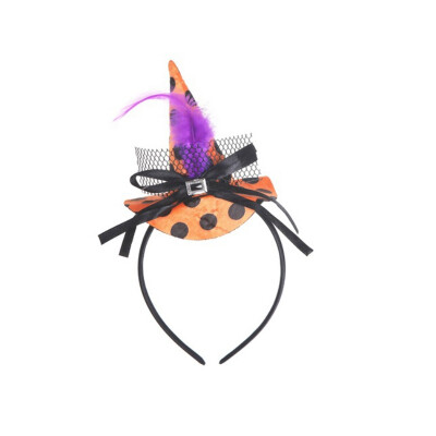 

Feather Mini Pointy Witch Hat Hairband Headpiece Children Halloween Party Costume Accessories Cosplay Headwear Accessories