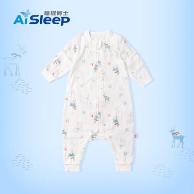 

Dr Sleep AiSleep baby sleeping bag children summer sleeping bag baby cotton gauze legs sleeping bag newborn sleeping bag baby supplies anti-kick is 80cm
