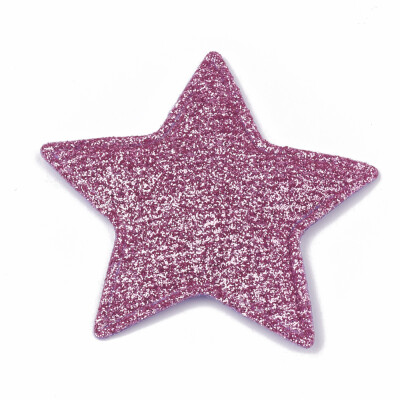 

Glitter PU Patches with Non Woven Fabric Back&Sponge Inside Star Violet 51x5455x4mm