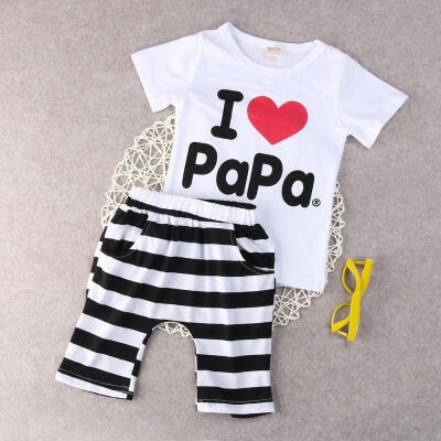 

0-24Months Cute Baby Summer Clothing Boy Girls Infant Sleepwear TopPants 2pcs Outfits Suit