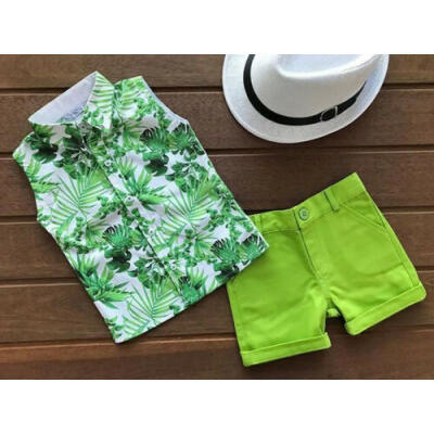 

US 2Pcs Toddler Kids Baby Boy Clothes T Shirt Tops & Shorts Pants Summer Outfits