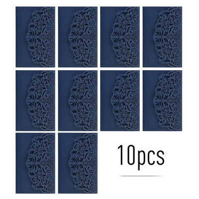 

10pcs Pearl Paper Floral Invitation Cards Invitation Holders with Blank Inner Sheet for Wedding Birthday Party Anniversary