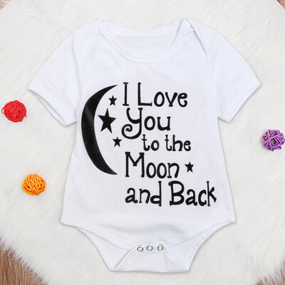 

Toddler Kids Baby Girl Boy Letter Print Tops Bodysuit Romper Sunsuit Clothes