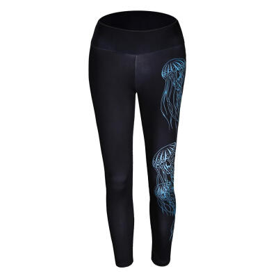 

Sexy Women 3D Digital Jellyfish Print Yoga Pants Sports Breathable Trousers