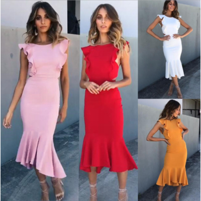 

US Womens Casual Bodycon Sleeveless Evening Party Cocktail Beach Long Dress