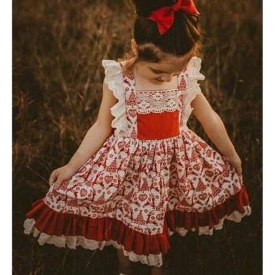 

Canis Toddler Kids Baby Girls Deer Floral Party Pageant Christmas Dress Sundress