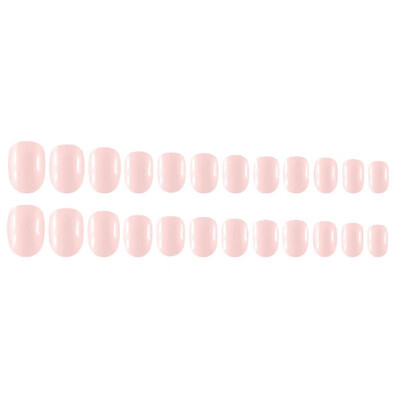 

Fake Nails Tips 24pcs 12 Different Size Natural Short False Nails Tips Full Cover Acrylic Artificial Nails for Nail Salons & DIY N