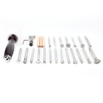 

Greensen Multi Shape Leather Stamp Punch Tools with Hammer Tool Set for Leather Craft Working