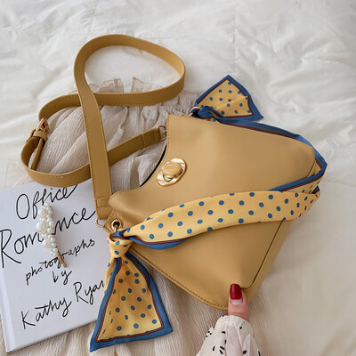 

Summer large-capacity leisure bag handbag 2019 new wave fashion popular Messenger bag shoulder silk scarf bucket bag