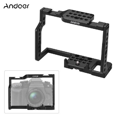 

Andoer G85 Aluminum Alloy Camera Cage Top Handle Kit with Many 14"&38" Mounting Holes 2 Cold Shoe Socket for Panasonic G85