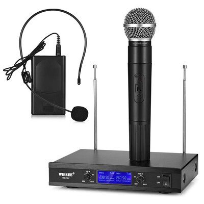 

WEISRE WM - 10V A-B Wireless Sensitive Condenser Cardioid Microphone Handy with Head-wearing