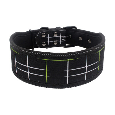 

Reflective Nylon Dog Collar Fashion Printed Adjustable Pet Collars For Medium Large Dogs Pitbull  M L