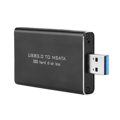 

Greensen mSATA to USB30 Alluminum SATA3 SDD Enclosure External Hard Disk ASM1153E Support TRIM Black
