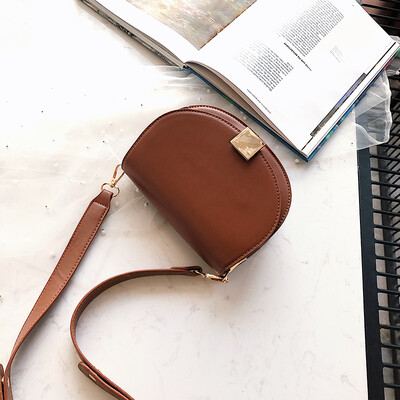 

Advanced sense bag foreign style simple texture handbag 2019 new Korean version of the wild single shoulder slung fashion saddle bag