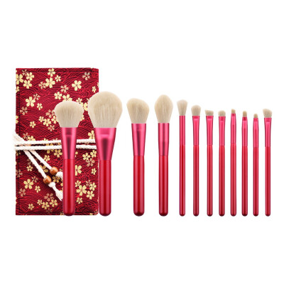 

〖Follure〗12Pcs Rubies Blush Brush Eyeshadow Brush Makeup Brush Included Brush Kit