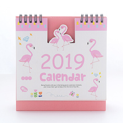 

Mohamm Cute Unicorn Flamingo 2019 Planner Desk Calendar Supplies Office Decoration Organizer