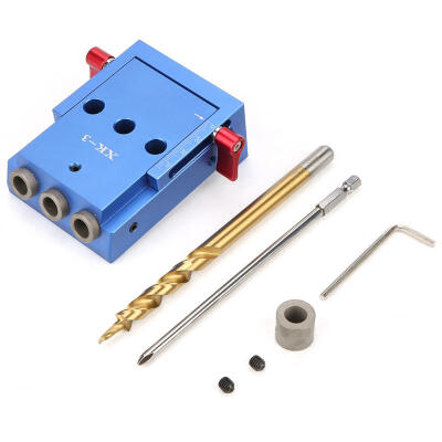 

Greensen Pocket Hole Drilling Kit Woodworking Oblique Drill Guide Set Positioner Locator Tool