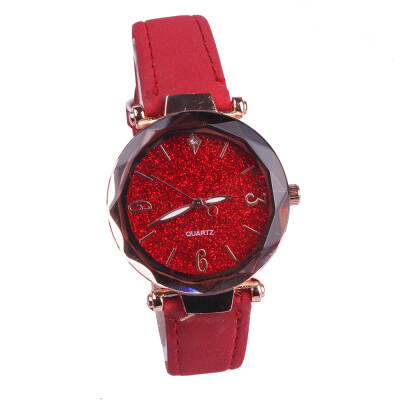 

Womens quartz watch simple diamond-studded digital star watch vibrato