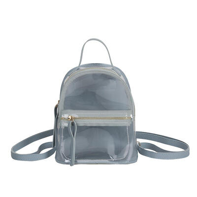 

Preppy Women Girls Clear PVC Shoulder School Handbags Mini Casual Backpacks