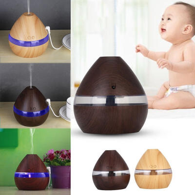 

Wood Grain Ultrasonic Aromatherapy Essential Oil Diffuser Quiet Humidifier 300ml