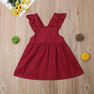 

Summer Cute Newborn Baby Kids Girls Toddler Cotton Overalls Dress Skirt Clothes